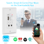 Pyle - PWA25WIFIBT , Sound and Recording , Amplifiers - Receivers , In-Wall Wi-Fi Wireless Audio Control - Bluetooth Wall Plate Switch Receiver, Aux (3.5mm) Input