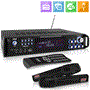 Pyle - PWMA3003T , Sound and Recording , Amplifiers - Receivers , Home Amplifier Receiver & Microphone System - Hybrid Pre-Amplifier with (2) Wireless Microphones, MP3/USB/AUX/AM/FM Radio (3000 Watt)