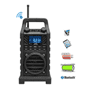 Pyle - PWPBT250BK , Sports and Outdoors , Portable Speakers - Boom Boxes , Gadgets and Handheld , Portable Speakers - Boom Boxes , Rugged and Portable Bluetooth Speaker with Durable Construction, Thick Rubber Casing, FM Radio, USB/SD Card Readers, AUX Input & Built-in Rechargeable Battery (Black)