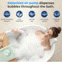 Pyle - SLBBMG100 , Health and Fitness , Freestanding Bathtub , Bubble Bath Mat Body Spa Massage with Heating Function | Bath Pillow | Water-proof Bath Light and Power / Bubble intensity 2-in-1 Remote Control  (Teal)