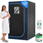 Pyle - SLISAU35BK , Home and Office , Therapeutic , Portable Steam Home Sauna - Personal In-Home Detox Spa Steam Therapy Heated Sauna