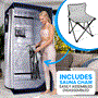 Pyle - SLISAU35BK , Home and Office , Therapeutic , Portable Steam Home Sauna - Personal In-Home Detox Spa Steam Therapy Heated Sauna