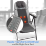 Pyle - SLMSGCH10 , Home and Office , Therapeutic , Portable Massage Chair - Folding Back & Neck Massager Chair with Heat Therapy & USB Charge Port