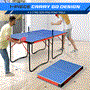 Pyle - SLPPNGPO11.5 , Sports and Outdoors , 2 pcs Foldable Table Tennis Table with Single Player Playback Mode For Game Play and Solo Play (Blue)