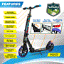 Pyle - SLTS24 , Sports and Outdoors , Kids Toy Scooters , Lightweight and Foldable Kick Scooter - Adjustable Scooter for kids and  Teens , Alloy Deck with High Impact Wheels (Graffiti)