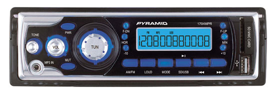 Pyramid 1704MP Am FM Receiver  Playback w USB SD Aux In