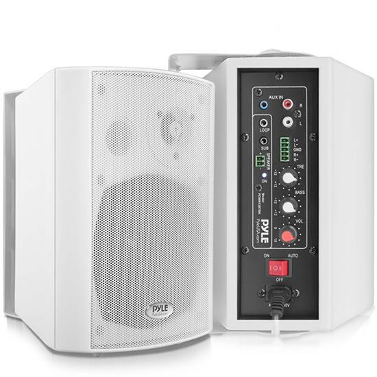 Pyle - CA-PDWR53BTWT , Home and Office , Home Speakers , Sound and Recording , Home Speakers , Bluetooth Wall Mount Speaker System - Active Powered Wall Mount Home Speakers, MP3/AUX/RCA Input (5.25’’ -inch, 300 Watt MAX)