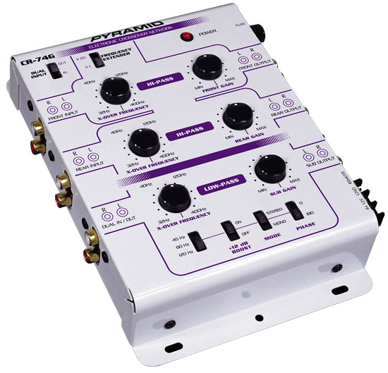 Pyle - CR74 , On the Road , Equalizers - Crossovers , 3-Way 6 Channel Electronic Crossover System