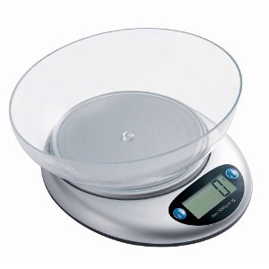 Pyle - GCR8817A , Health and Fitness , Electronic Digital Portable Kitchen Scale With 1.2 Liter Bowl - High Precision Exact Weight And Measurement - For Cooking, Diet Control Etc. - LCD Display