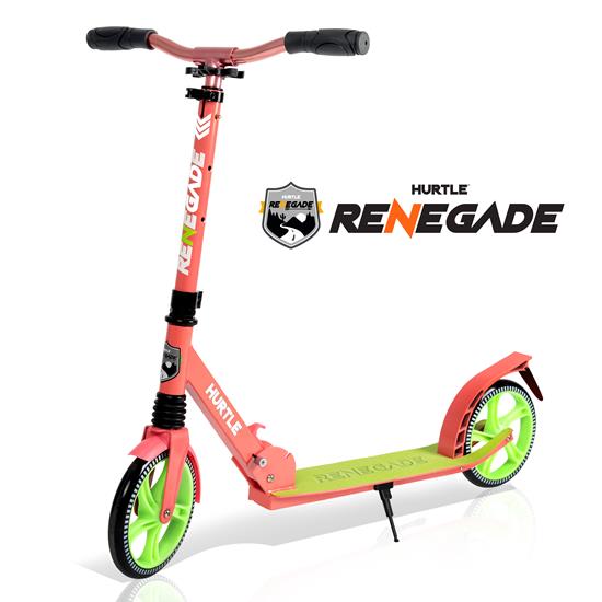 Pyle - HURTS89.5 , Sports and Outdoors , Kids Toy Scooters , Lightweight and Foldable Kick Scooter - Adjustable Scooter for Teens and Adult, Alloy Deck with High Impact Wheels (Watermelon)