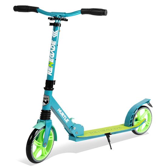 Pyle - HURTSTEL , Sports and Outdoors , Kids Toy Scooters , Lightweight and Foldable Kick Scooter - Adjustable Scooter for Teens and Adult, Alloy Deck with High Impact Wheels (Teal Blue)