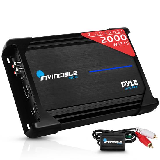 Pyle - INV259A.6 , On the Road , Vehicle Amplifiers , 2 Channel 2000Watts Max Mosfet Amplifier, Invincible Series Amplifier