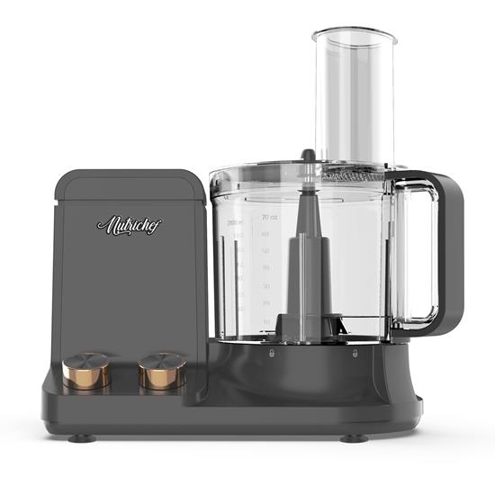 Pyle - NCFPG9 , Kitchen & Cooking , Blenders & Food Processors , Multifunction Food Processor - Ultra Quiet Powerful Motor, Includes 6 Attachment Blades, Up to 2L Capacity