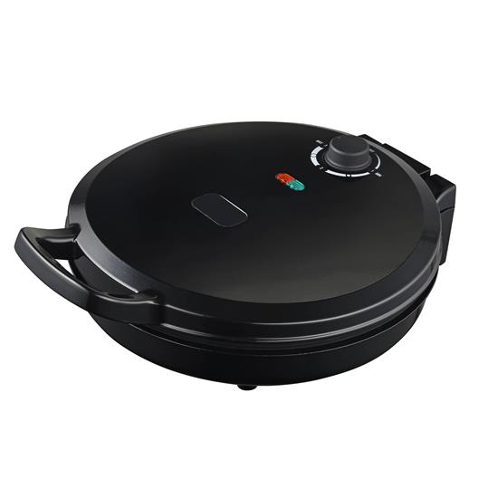 Pyle - NCSW837BLACK , Kitchen & Cooking , Ovens & Cookers , Countertop Pizza Maker - Non-Stick Electric Pizza Oven with Cool Touch Handle and Uplift Function, Includes Spatula (Black)