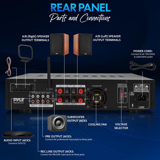 Pyle - CA-P3301BAT - Home And Office - Amplifiers - Receivers - Sound ...