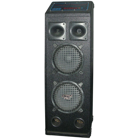 Pyle - PADH82A , Sound and Recording , PA Loudspeakers - Cabinet Speakers , 800 Watts Dual 8'' Speaker W/Built-in 2 Channel Mixer
