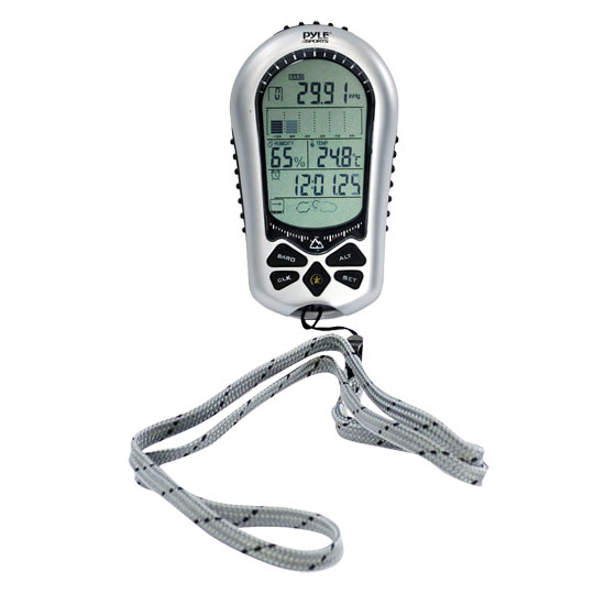 Pyle - PAH1 , Gadgets and Handheld , Multi-Function Handheld Devices , Digital Handheld Barometer/Alimeter/Thermometer/Clock