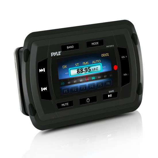 Pyle - PATVR14 , On the Road , Headunits - Stereo Receivers , Marine Bluetooth Audio/Video Receiver - Water Resistant A/V Stereo Headunit, Color LCD Display, USB Reader