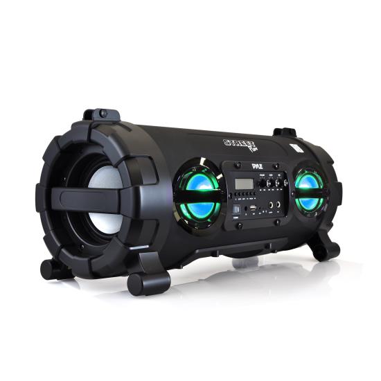 Pyle - PBMSPG130BK , Sports and Outdoors , Portable Speakers - Boom Boxes , Gadgets and Handheld , Portable Speakers - Boom Boxes , Wireless & Portable Bluetooth BoomBox Speaker, High-Powered Rugged & Durable Stereo System, Built-in Rechargeable Battery, MP3/USB/SD, FM Radio, DJ Party Lights