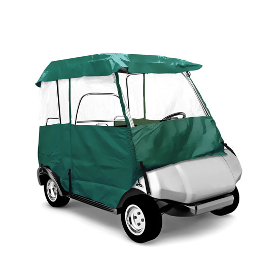 Pyle - PCVGCE36 , Marine and Waterproof , Protective Storage Covers , On the Road , Protective Storage Covers , Armor Shield Deluxe 4 Sided Golf Cart Enclosure 2 Passenger, Fits Carts up to 66'' Length (Olive Color)