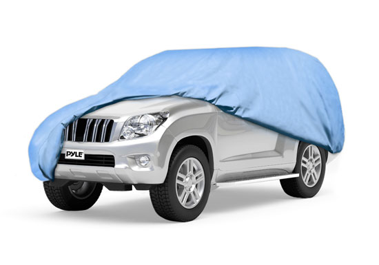 Pyle - PCVSUV192 , Marine and Waterproof , Protective Storage Covers , On the Road , Protective Storage Covers , Armor Shield SUV Cover Fits SUV Upto 19' in Overall Length