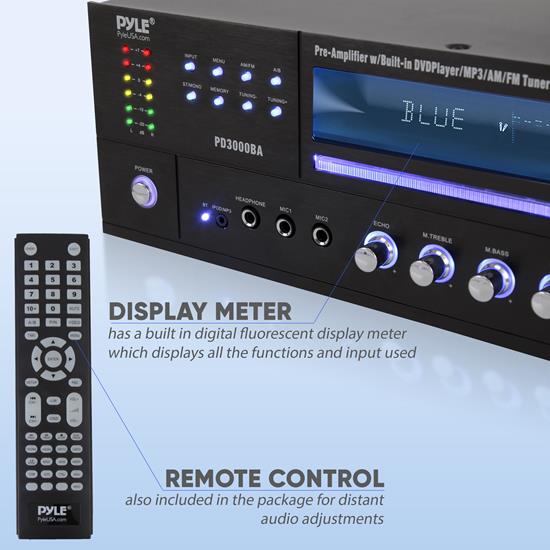 Pyle - PD3000BA - Home and Office - Amplifiers - Receivers - Sound and