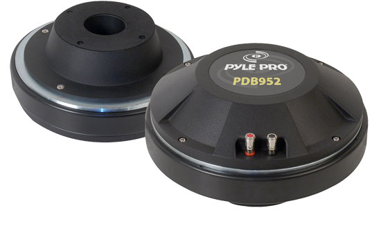 Pyle - PDB952 , Sound and Recording , Tweeters - Horn Drivers , 4'' Titanium 8 Ohm Horn Bolt On Driver