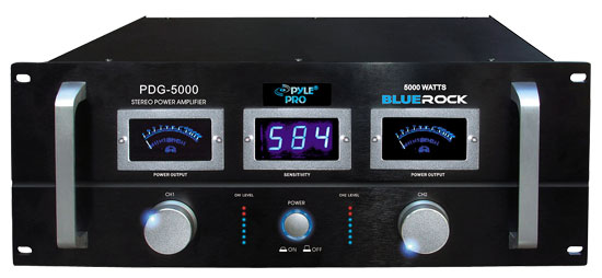 Pyle - PDG5000 , Sound and Recording , Amplifiers - Receivers , 5000 watts Professional Stereo Power Amplifier