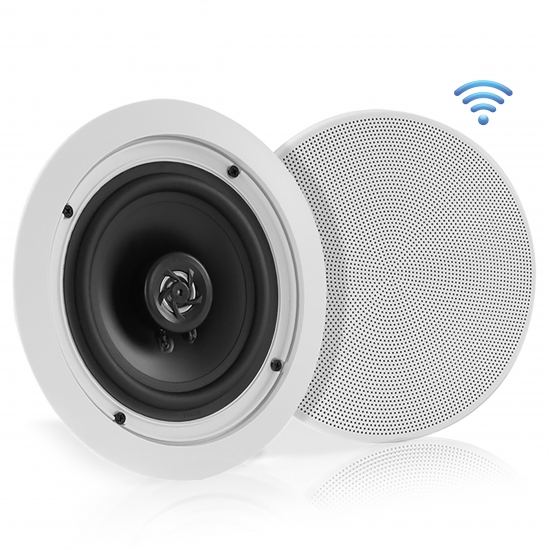 Pyle - PDICBT552RD , Sound and Recording , Home Speakers , Dual 5.25’’ Bluetooth Ceiling / Wall Speakers, 2-Way Flush Mount Home Speaker Pair, 150 Watt