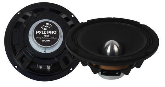 Pyle - PDN8 , Sound and Recording , Subwoofers - Midbass , 8'' High Power High Performance Midbass