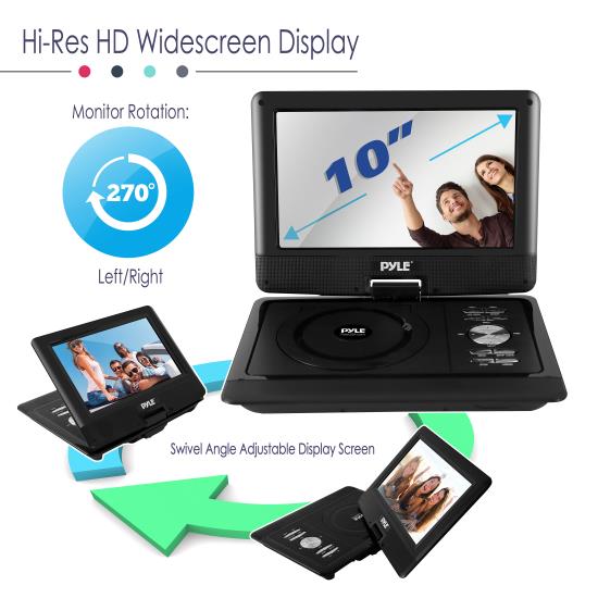 Pyle Updv101bk Home And Office Portable Dvd Players Gadgets And