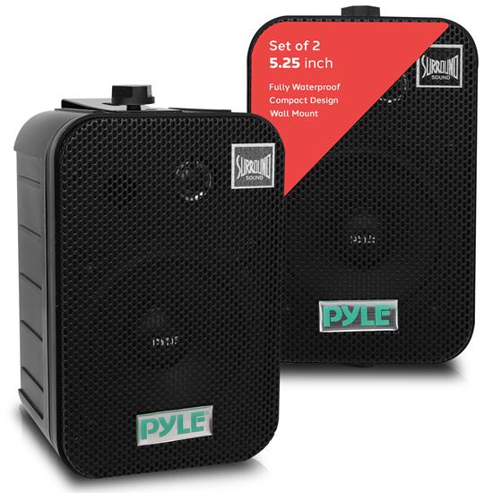 Pyle - PDWR40B , Home and Office , Home Speakers , Sound and Recording , Home Speakers , 5.25" Indoor/Outdoor Waterproof Speakers (Black)