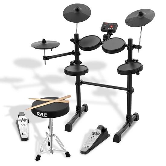 Pyle - PEDKITPRO100 , Musical Instruments , Electronic Drum Kit - Compact Drumming Machine, MIDI Computer Connection, Quick Setup Roll-Up Design (Mac & PC Compatible)