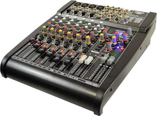 Pyle - PEXM1204 , Sound and Recording , Mixers - DJ Controllers , Studio Grade 24 Bit 12 Channel Stereo Mixer w/Built-In FX Processor/Digital Effects