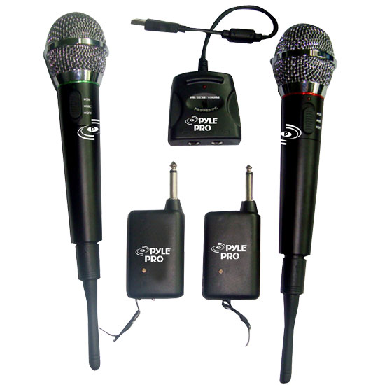 Pyle - PGWWM14 , Home and Office , Microphones - Headsets , PS2/PS3/XBOX360/PC Dual Wireless 2.4G Microphones