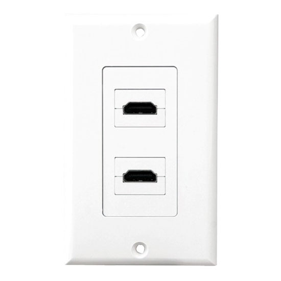 Pyle - PHDMIW2 , Home and Office , Wall Plates - In-Wall Control , Dual HDMI Wall Plate 90 Degree Exit Ports