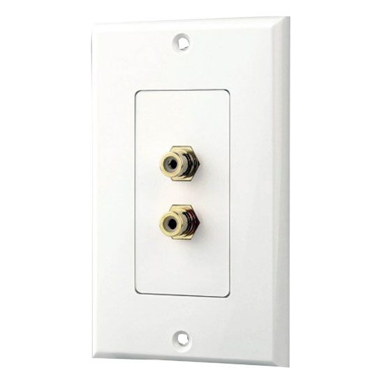 Pyle - PHRCA2 , Home and Office , Wall Plates - In-Wall Control , Dual Stereo RCA Wall Plate 