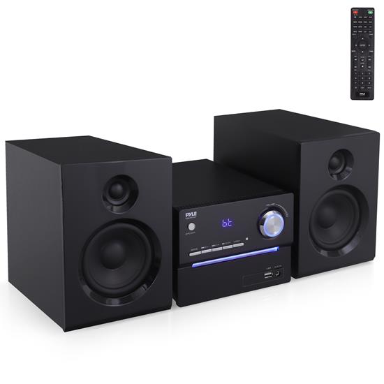 Pyle - PHSKR20 , Sound and Recording , Home Speakers , 3-Piece Wireless BT Streaming Stereo System with MP3, USB, FM Radio, Bass Reflex Speaker, and Remote Control (Black)