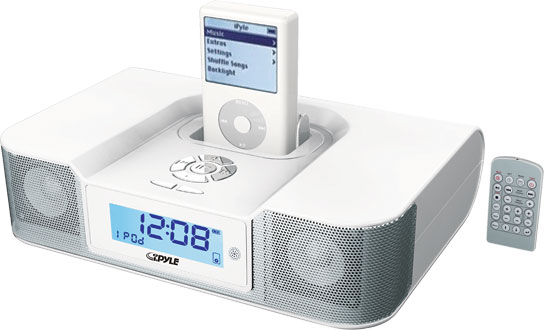 Pyle - PICL40 , Home and Office , Portable Speakers - Boom Boxes , iPod Speaker System w/ FM/ AM Radio/ Alarm/ Clock & Remote Control