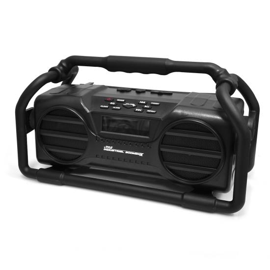 Pyle - PJSR350BK , Sports and Outdoors , Portable Speakers - Boom Boxes , Gadgets and Handheld , Portable Speakers - Boom Boxes , Industrial BoomBoX Rugged Bluetooth Speaker, Heavy-Duty & Splash-Proof Stereo Radio, Portable Wireless Sound System, USB/SD/MP3/FM Radio (Black)