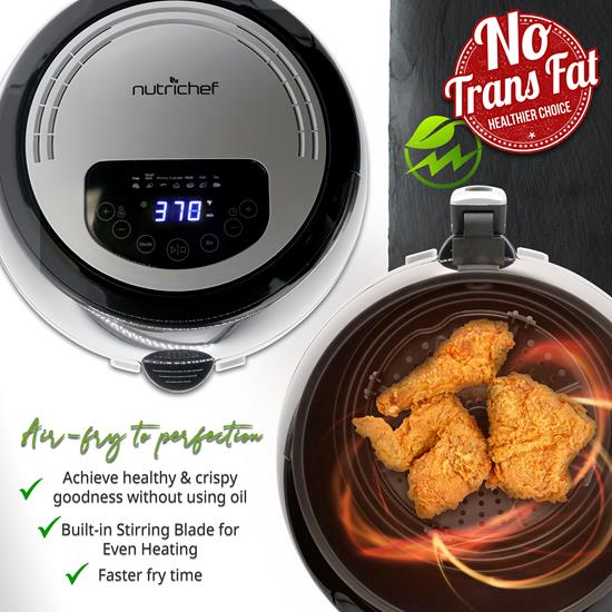 NutriChef PKAIRFR75 Kitchen & Cooking Air Fryers