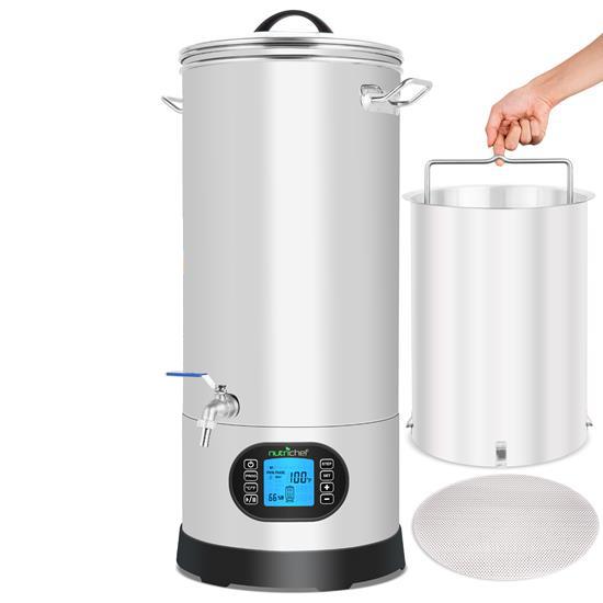 Pyle - PKBRKTL150 , Kitchen & Cooking , Fridges & Coolers , Home Beer Brewing Machine with Inner Malt Pipe and Filter Screen