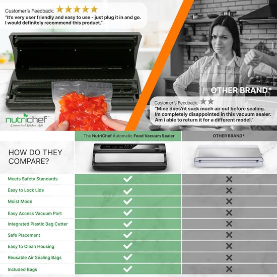 NutriChef PKVS25BK Kitchen & Cooking Vacuum Sealers