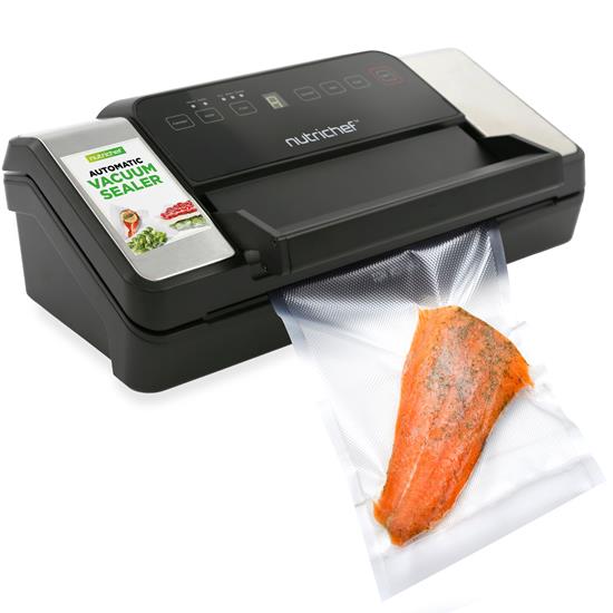 Pyle - PKVS90BK , Kitchen & Cooking , Vacuum Sealers , Automatic Food Vacuum Sealer with Double Sealing Function - Electric Air Sealing Preserver System for Dry, Liquid and Moist  with Cutting-Edge Features for Food Freshness and Storage (Black)