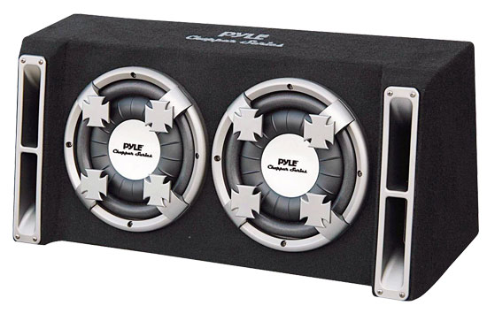 Pyle - PL210DS , On the Road , Subwoofer Enclosures , Dual 10'' Slim Designed Bass Box Speaker System 