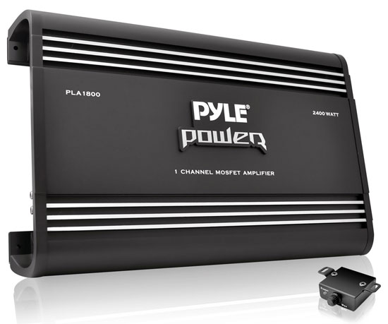 Pyle - PLA1800 , On the Road , Vehicle Amplifiers , 1 Channel 2400 Watts Bridgeable Mosfet Amplifier