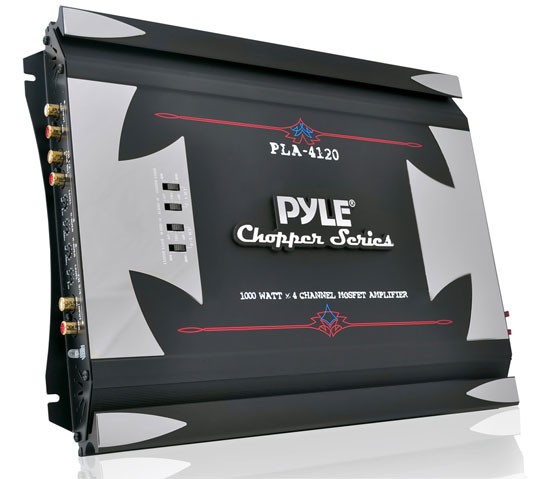 Pyle - PLA4120 , On the Road , Vehicle Amplifiers , 1000 Watts 4 Channel High Power Mosfet Amplifier