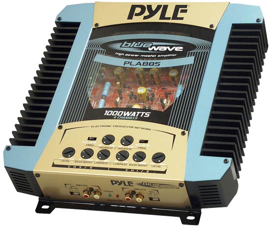 Pyle - PLA885 , On the Road , Vehicle Amplifiers , High Performance 1000 Watt 4 Channel Bridgeable MOSFET Amplifier