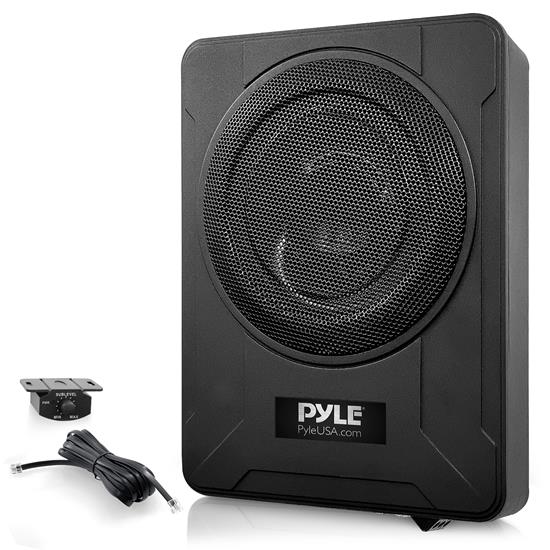 Pyle - PLBX8A , On the Road , Vehicle Subwoofers , 8” 600 Watts Low-Profile Active Amplified Car Audio Subwoofer System, Suitable for Under-seat Installations