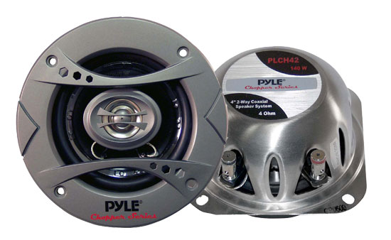 Pyle - PLCH42 , On the Road , Vehicle Speakers , 4'' 140 Watt 2-Way Speaker System